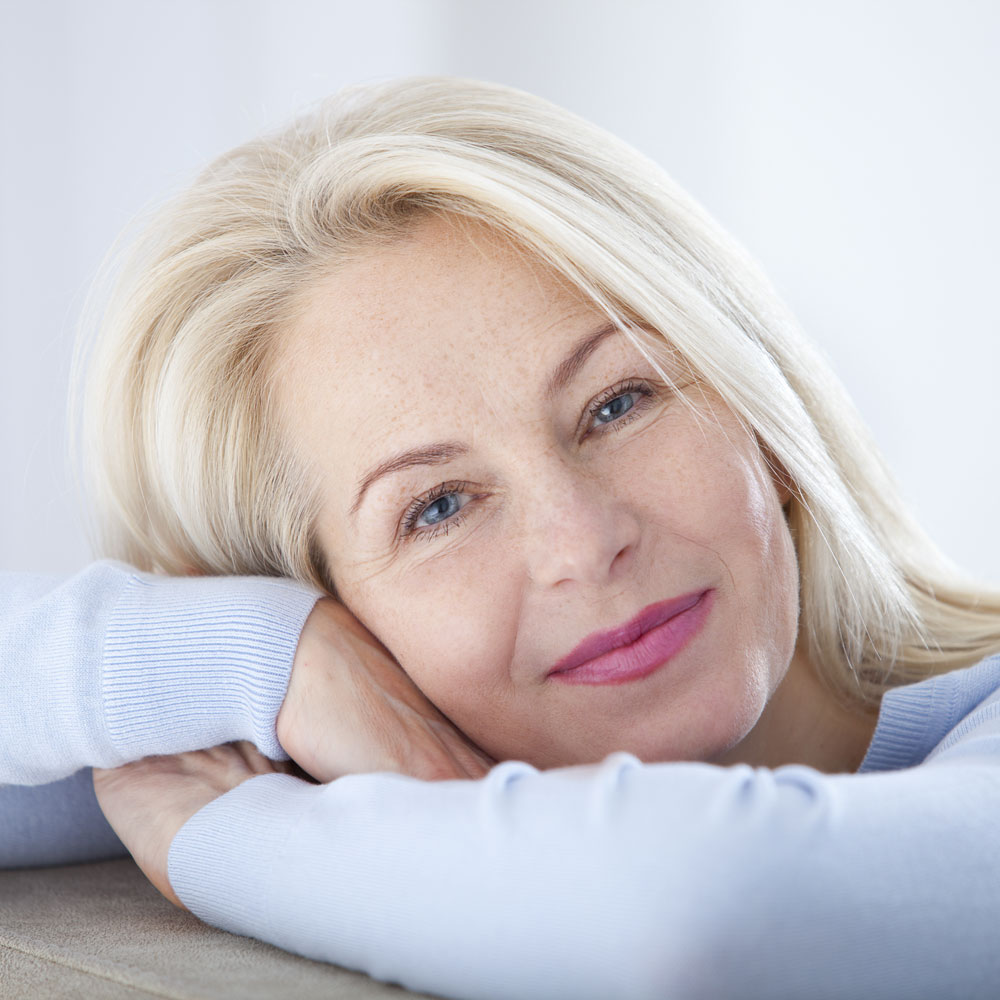image of an attractive older white woman with blond hair